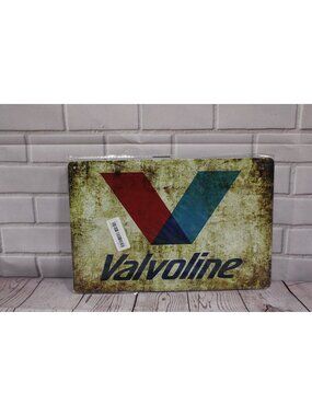 Valvoline Retro Look Metal Sign 12" x 8" Wall Decor
